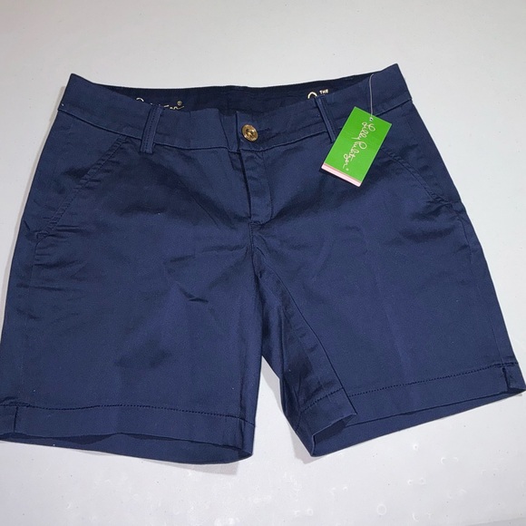 Lilly Pulitzer NWT 7" Jayne Shorts True Navy $74 Size 0 - Picture 9 of 13